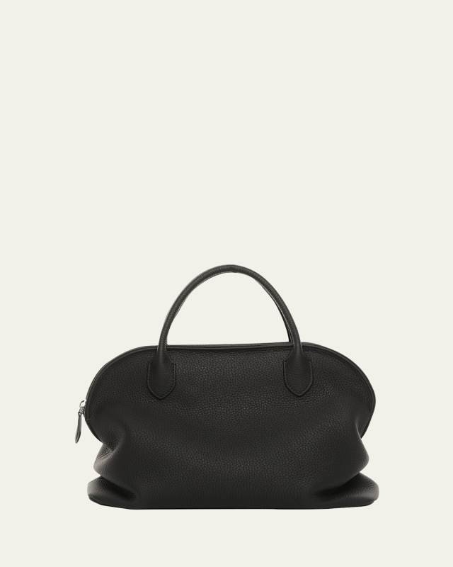 Agnes Bowling Top-Handle Bag in Grain Leather